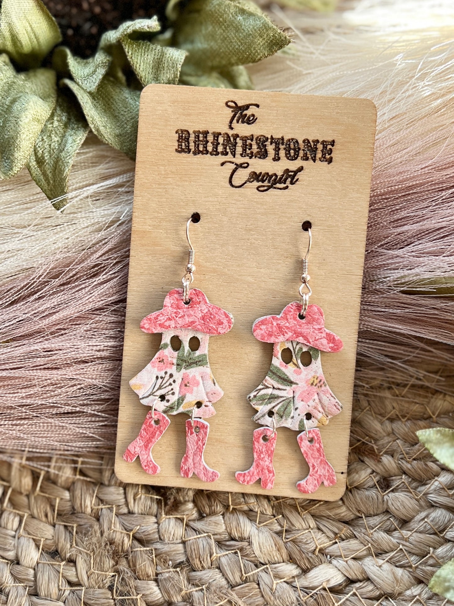 Let’s Go Ghouls-Pink Floral Boho Cowghoul