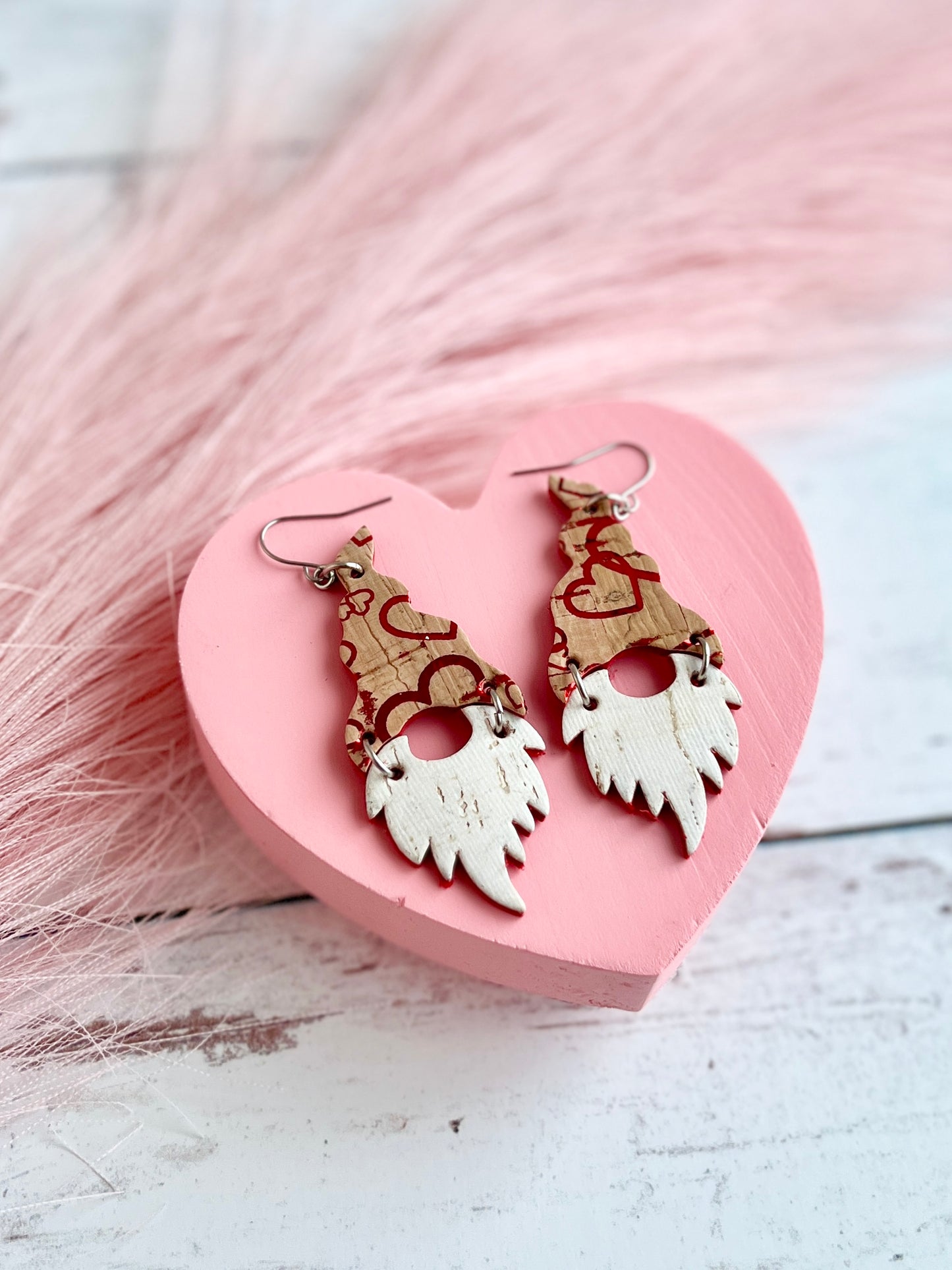 Natural Gnomes with Red Metallic Hearts