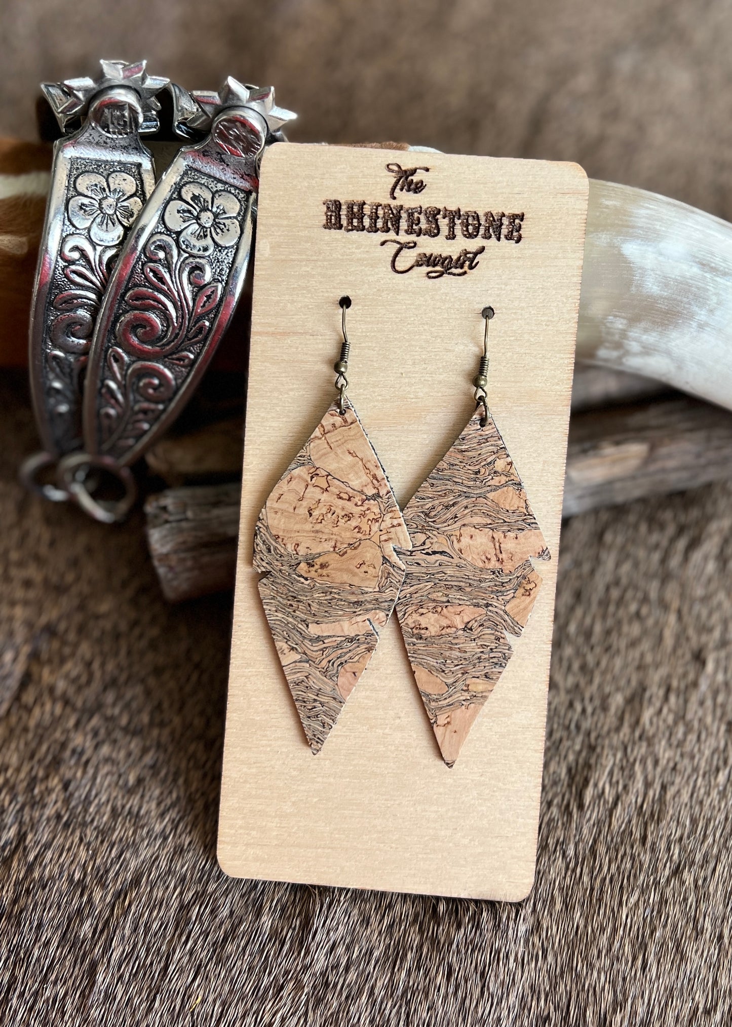 Natural Swirled Cork Leaves