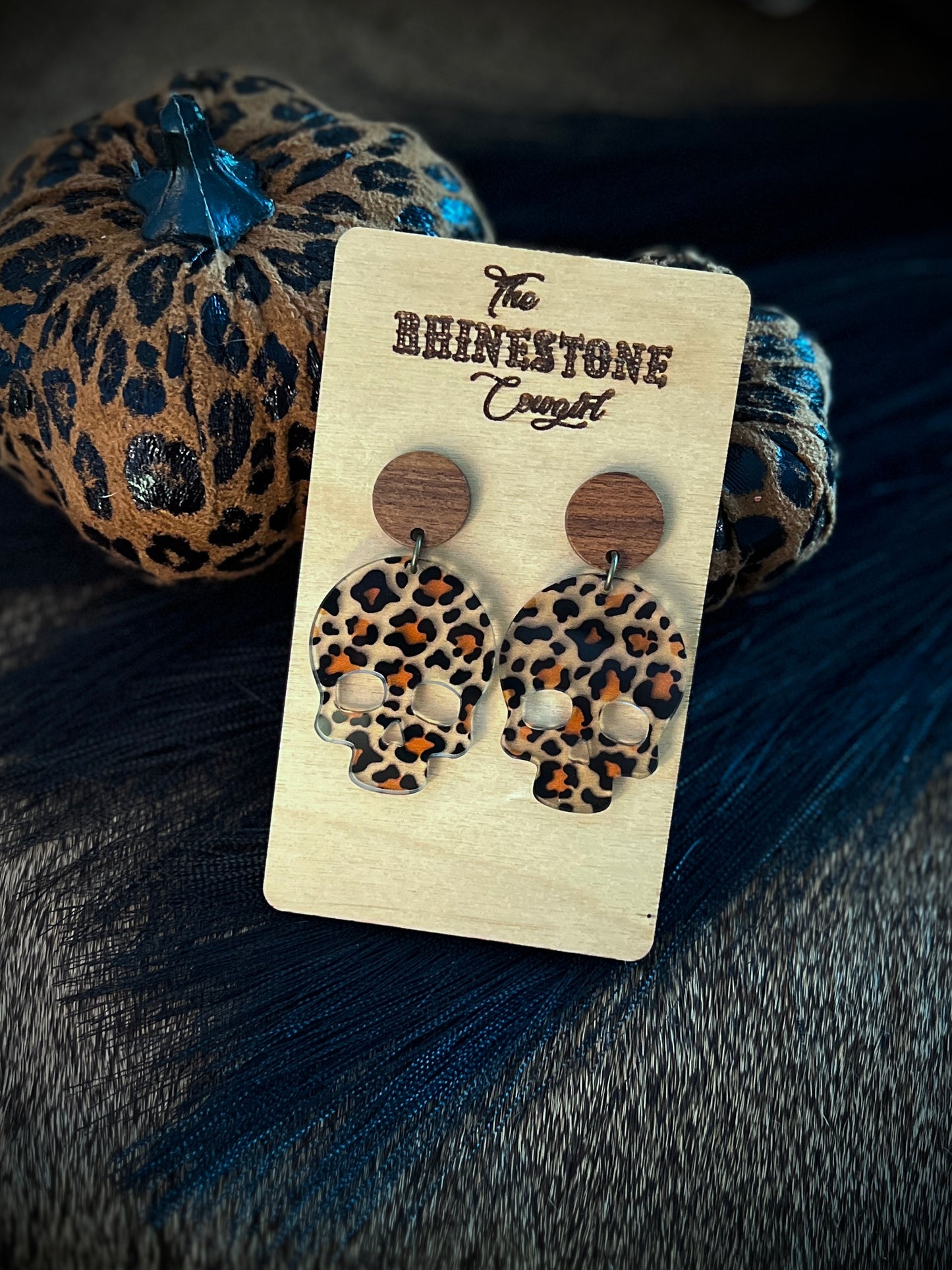 Leopard Acrylic Skulls