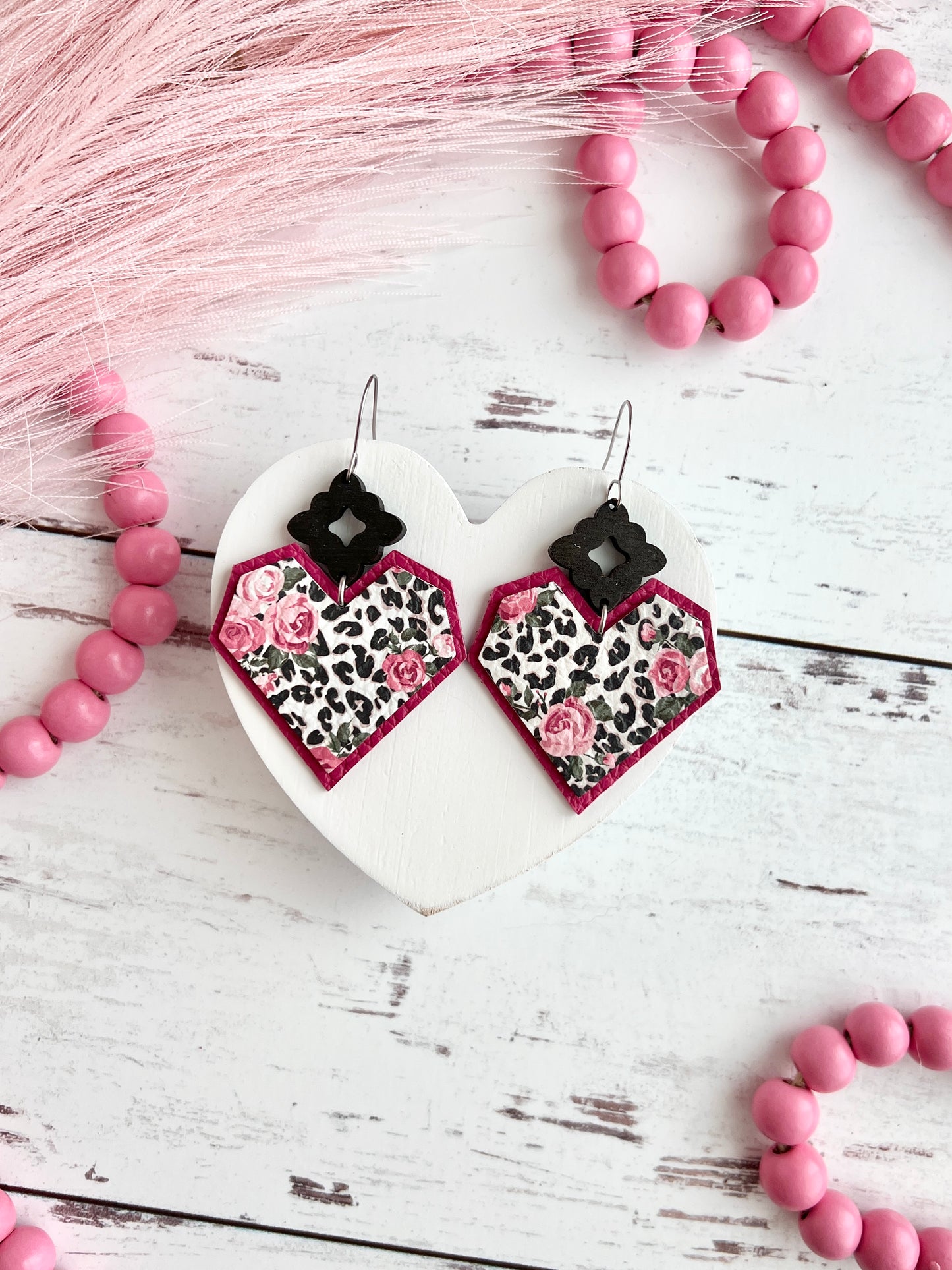 Wild Rose Geometric Hearts