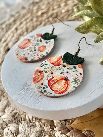 Country Floral Pumpkin Eleanore Rounds