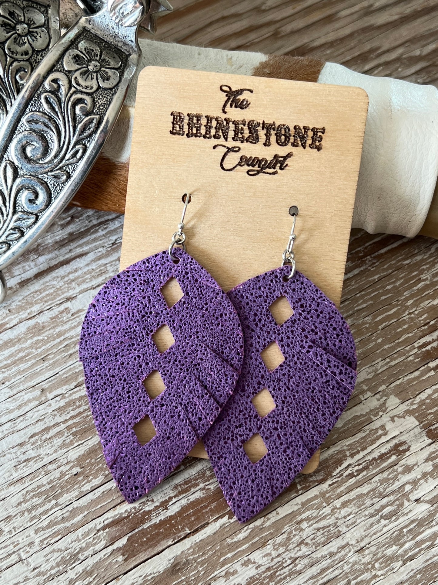 Purple Sparkle Cattle Kate Feathers