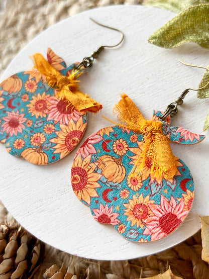 Boho Fall Sunflower Pumpkins