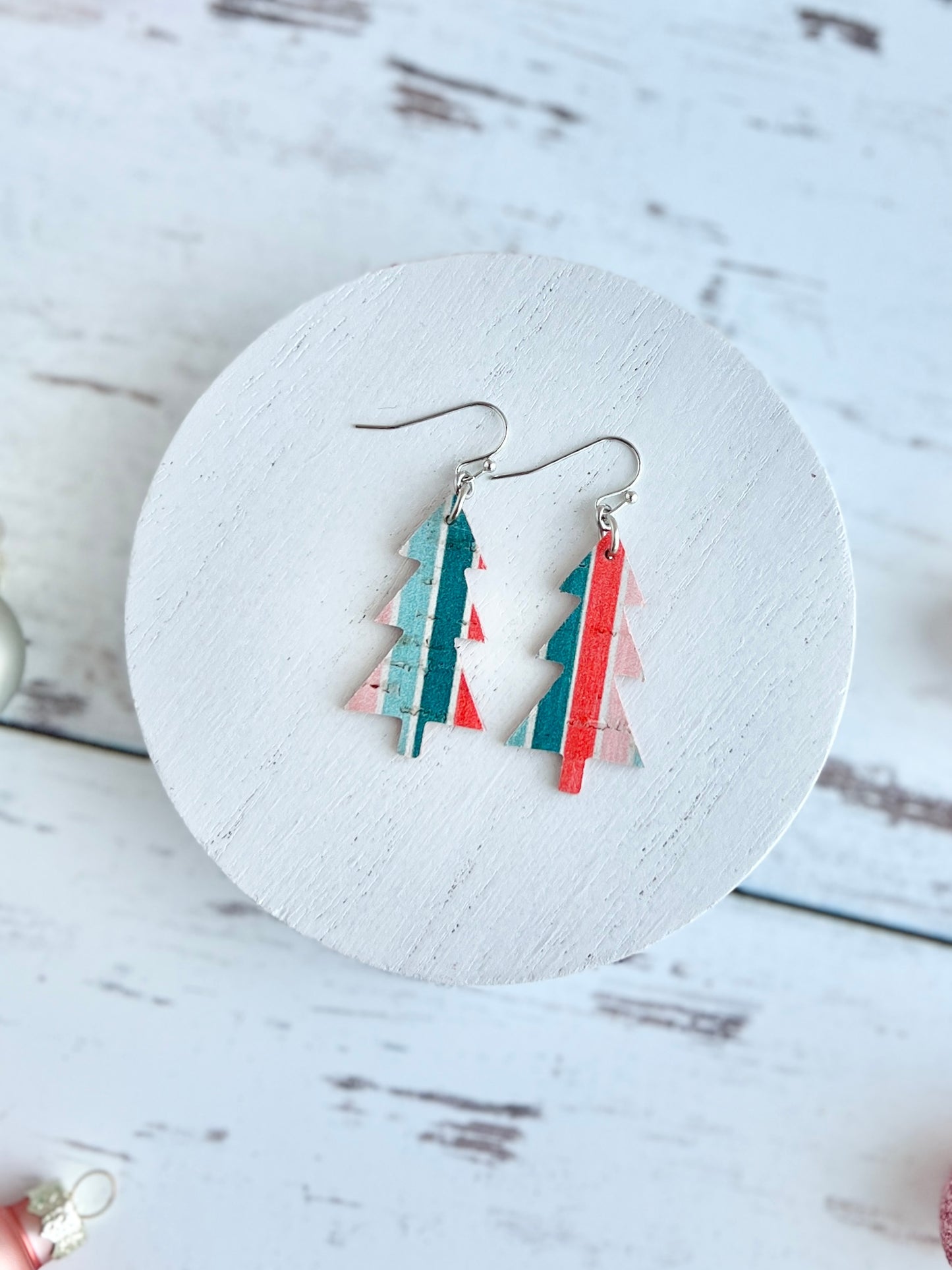 CandyCore Boho Christmas Stripe Earrings