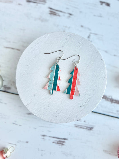 CandyCore Boho Christmas Stripe Earrings