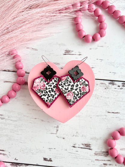 Wild Rose Geometric Hearts