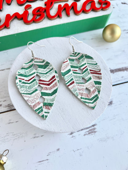 Red and Green Christmas Chevron Collection