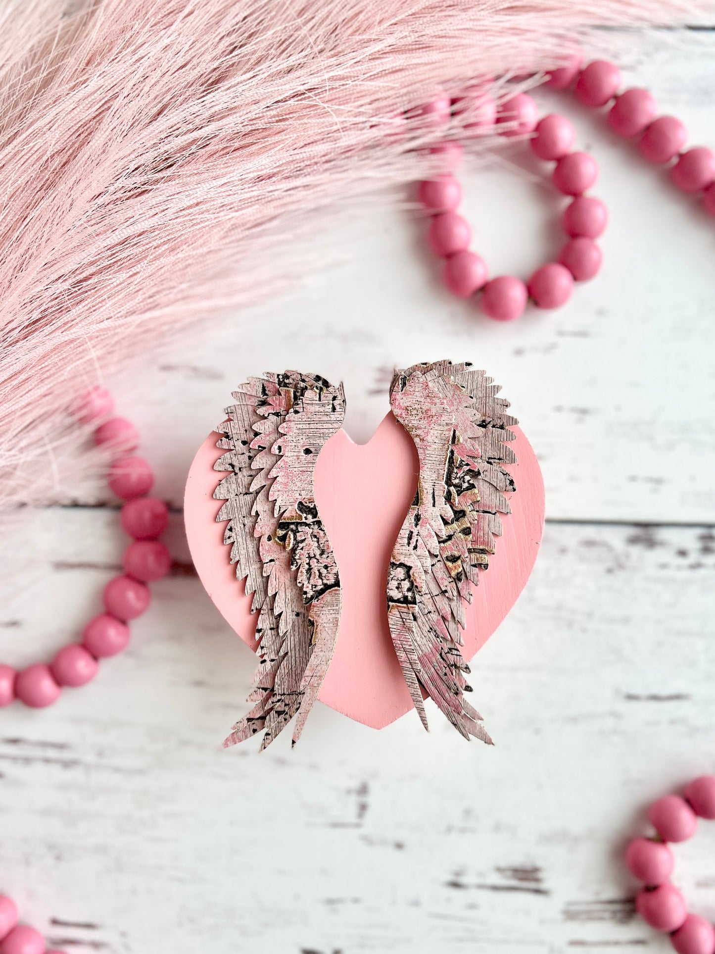 Pink Wildwood Tattered Angel Wings
