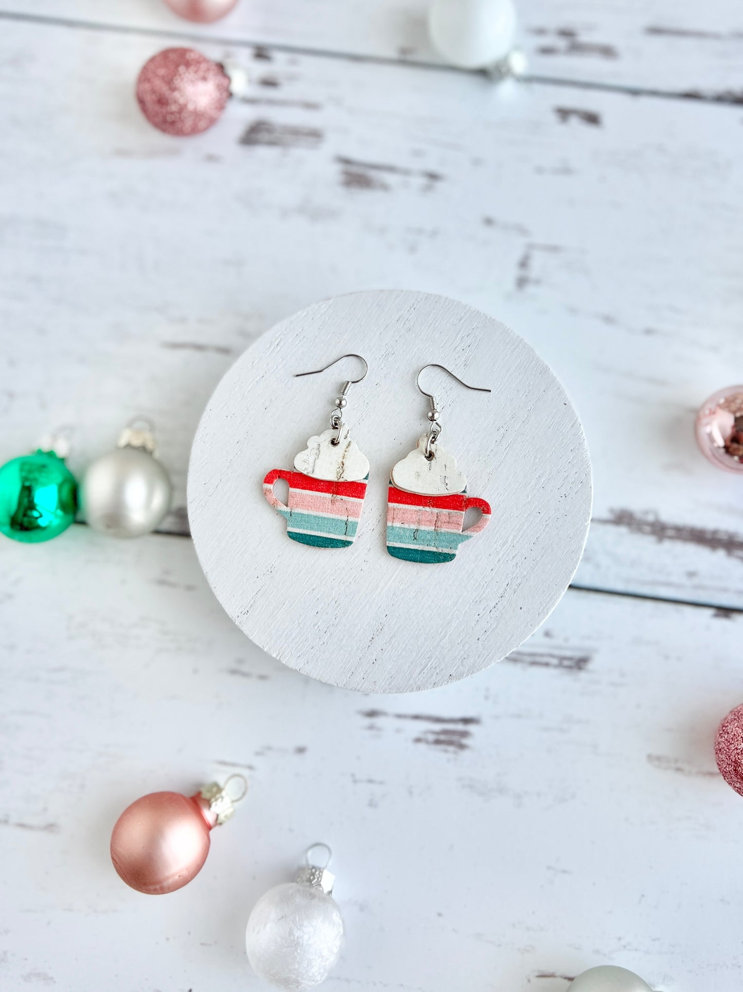 CandyCore Boho Christmas Stripe Earrings