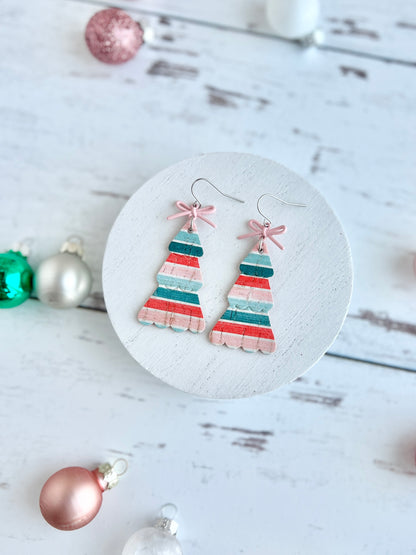 CandyCore Boho Christmas Stripe Earrings