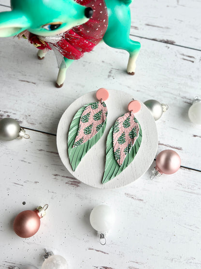 Vintage Ceramic Tree Blush/Mint Lady May Feathers