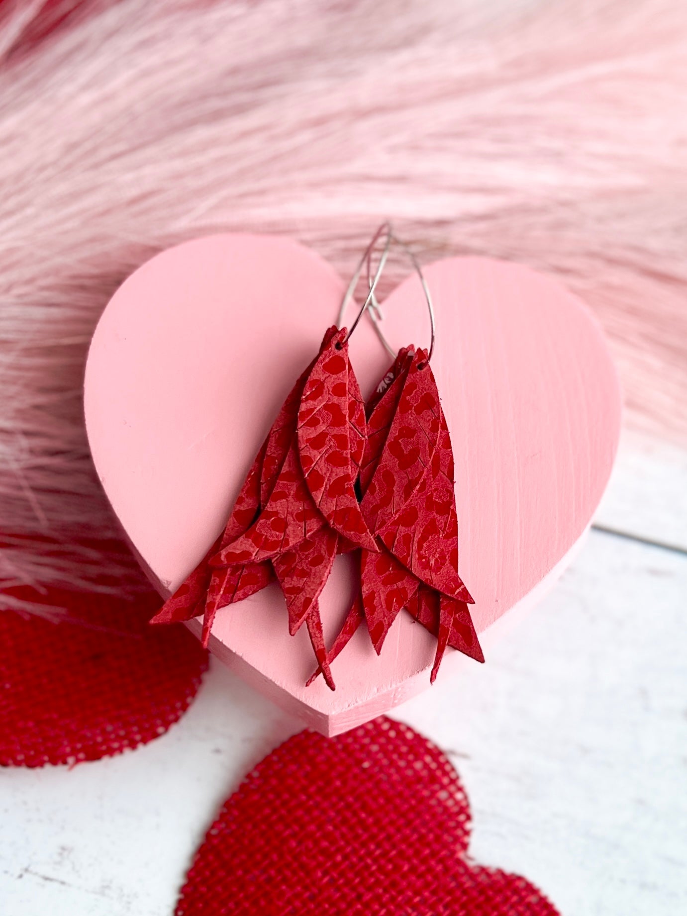 Red Glossy Leopard Mini Calamity Jane Feathers