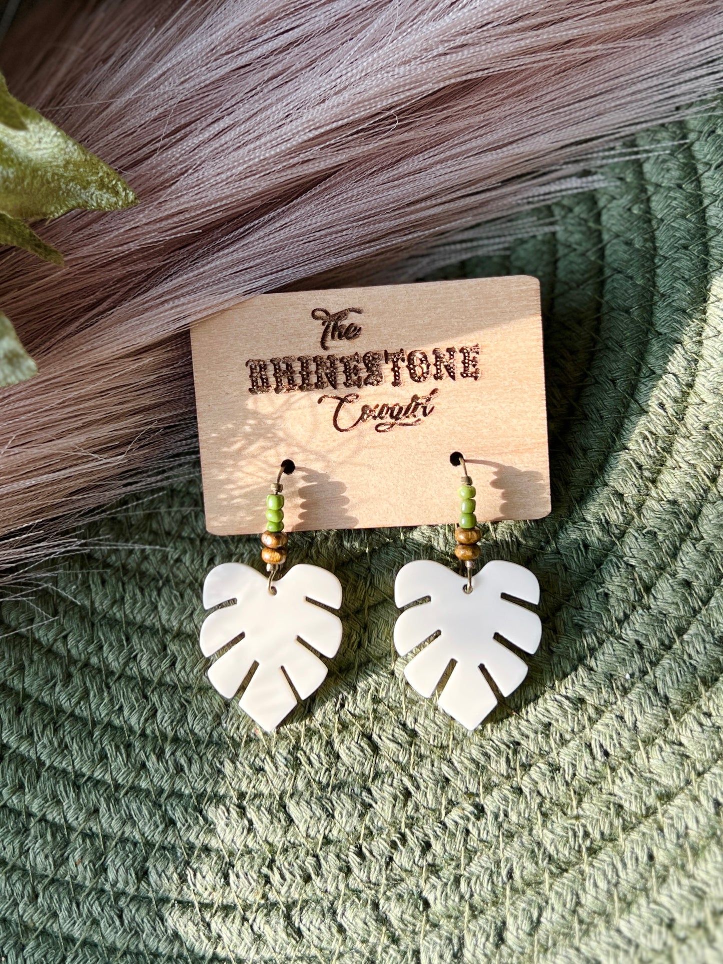 Ivory Leaf Dangles