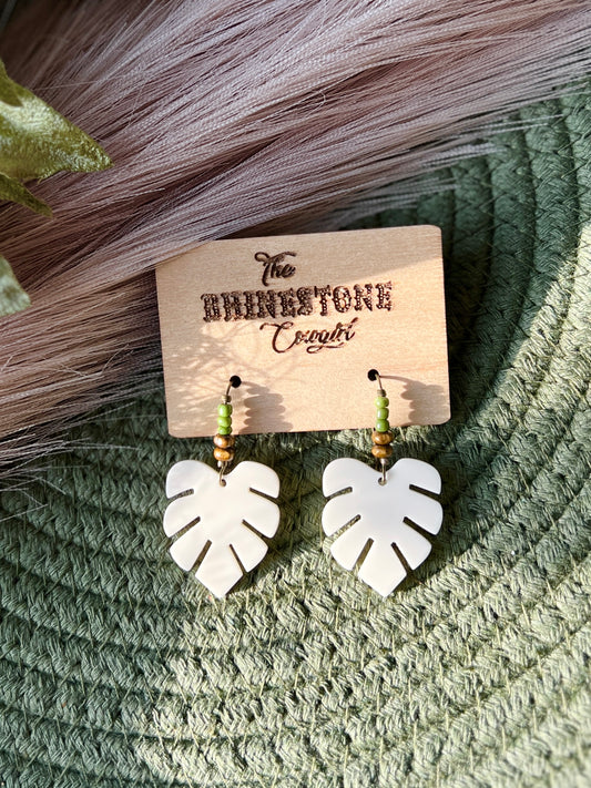 Ivory Leaf Dangles