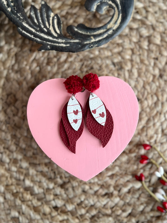 3 layer Heart-on-the-Line Swirly Dangles