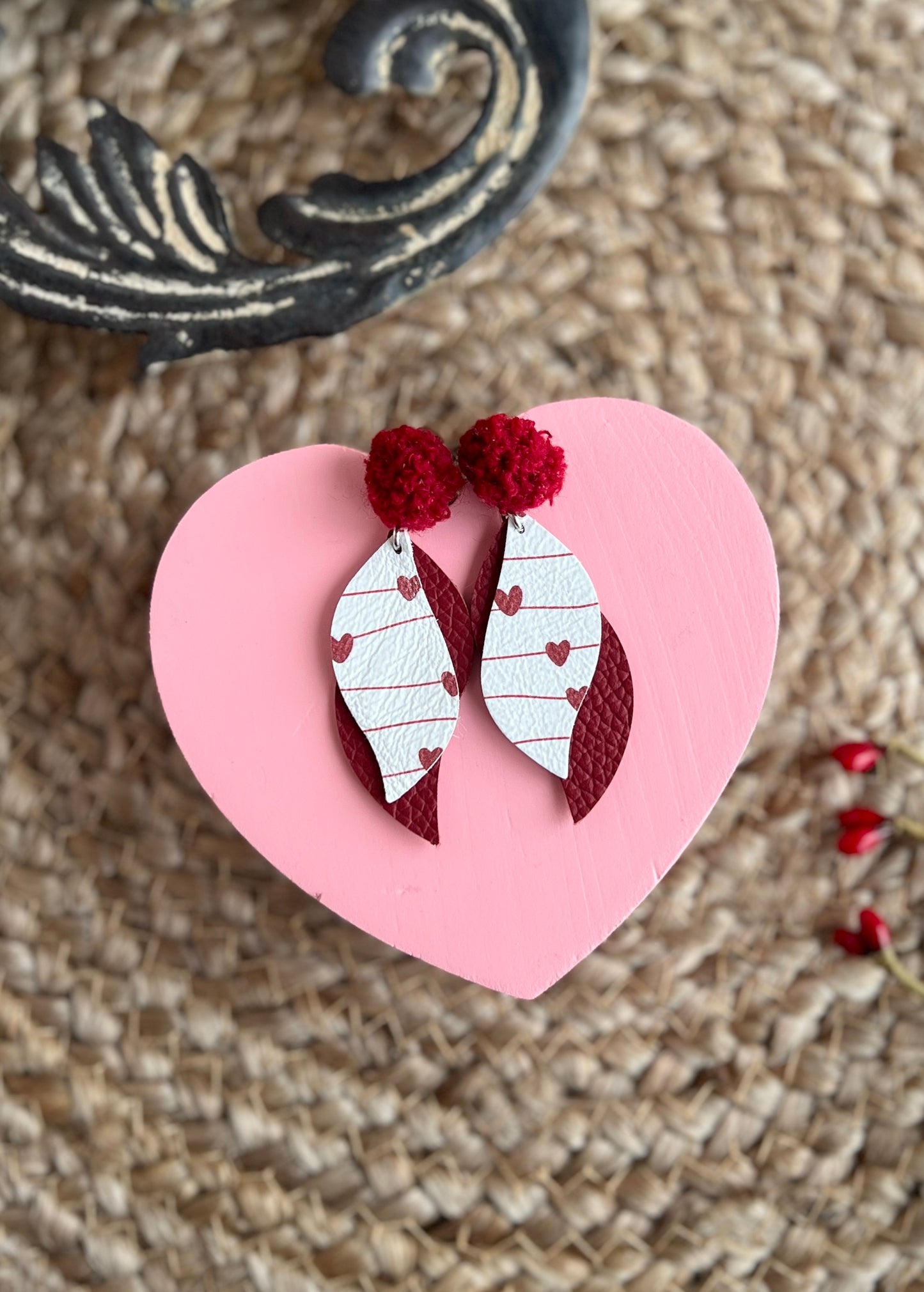 Heart-on-the-Line Swirly Dangles