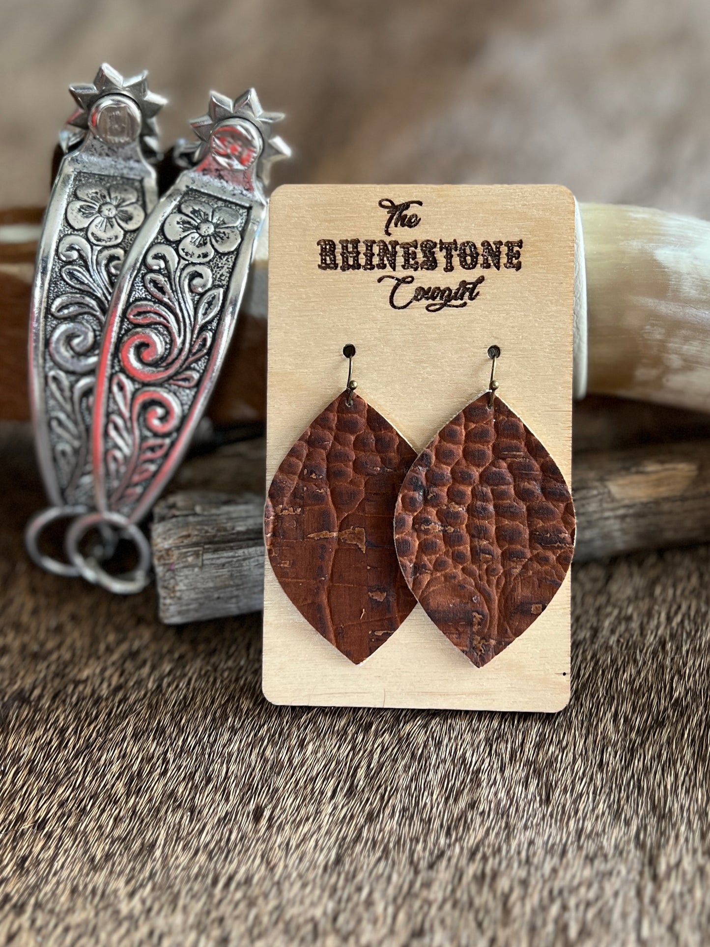Reversible Whiskey & Bourbon Brown Cork Leaves