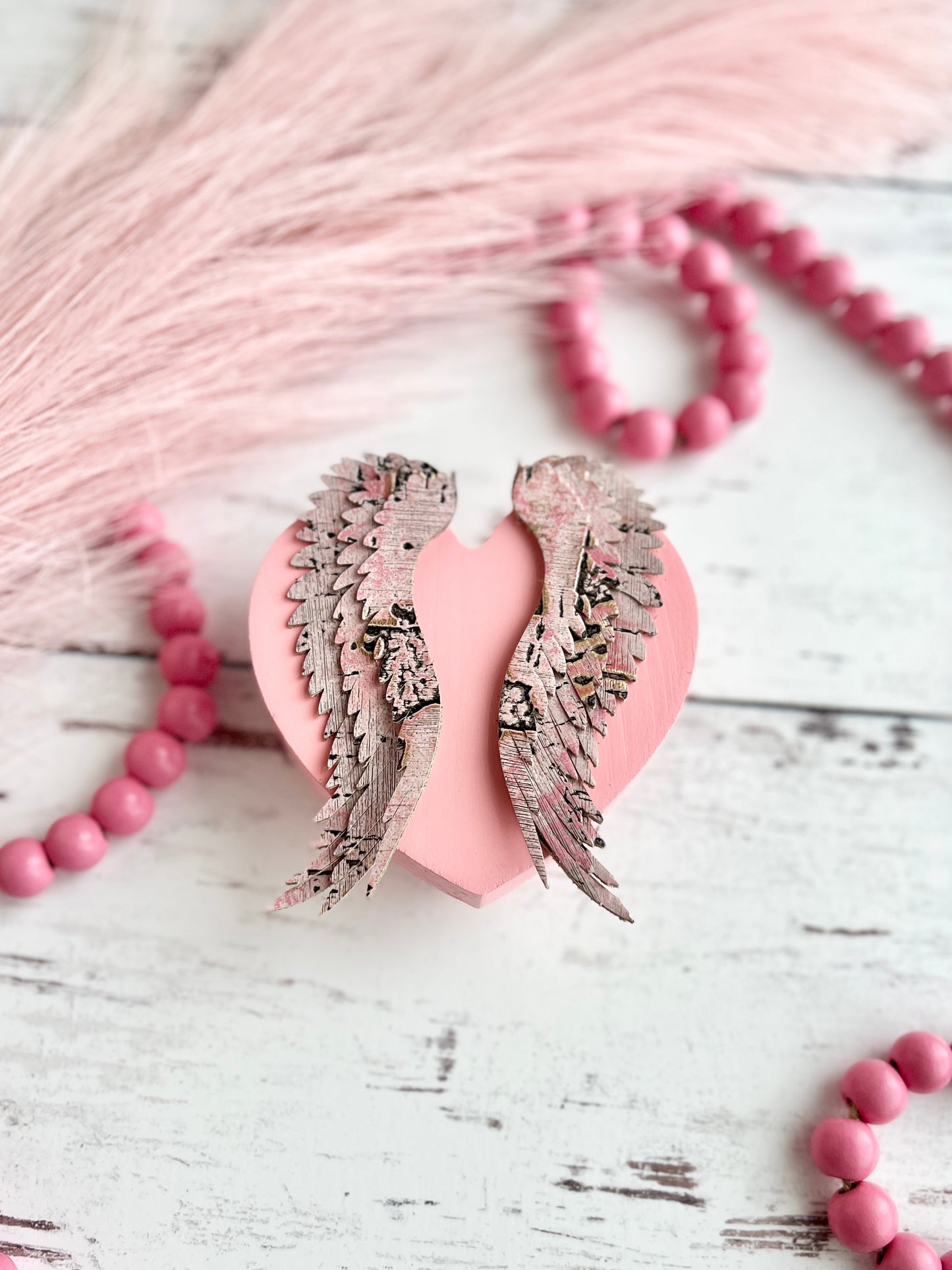 Pink Wildwood Tattered Angel Wings
