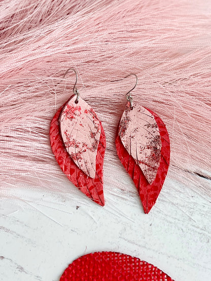 Red and Pink Mini Lady May Feathers