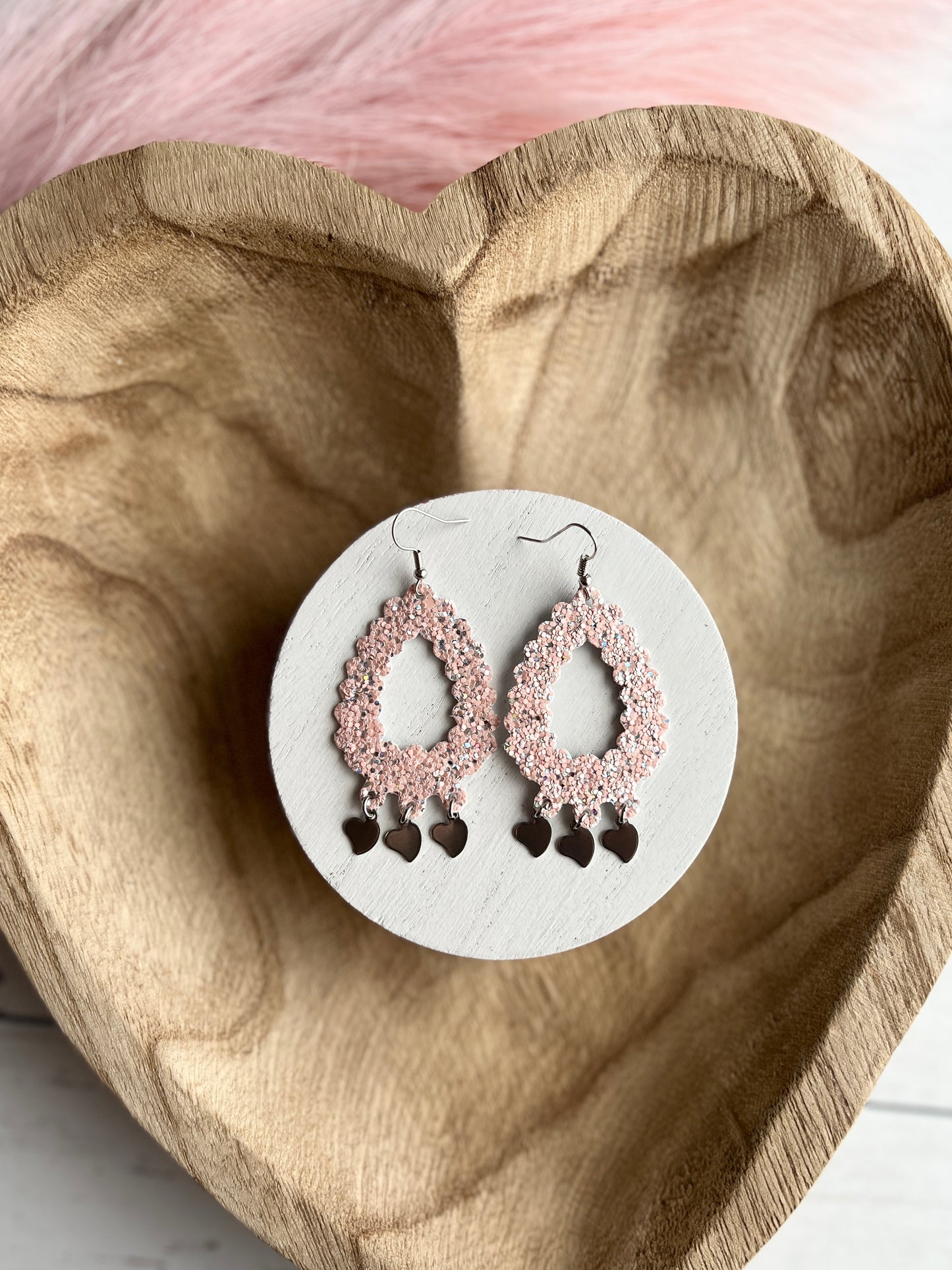 Ballet Pink Glitter Missy Kitty Teardrops