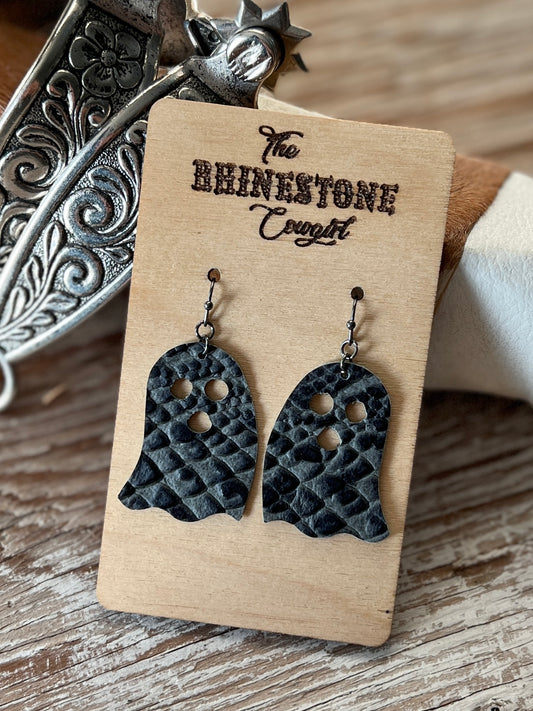 Grey and Black Snakeskin Embossed Ghosts