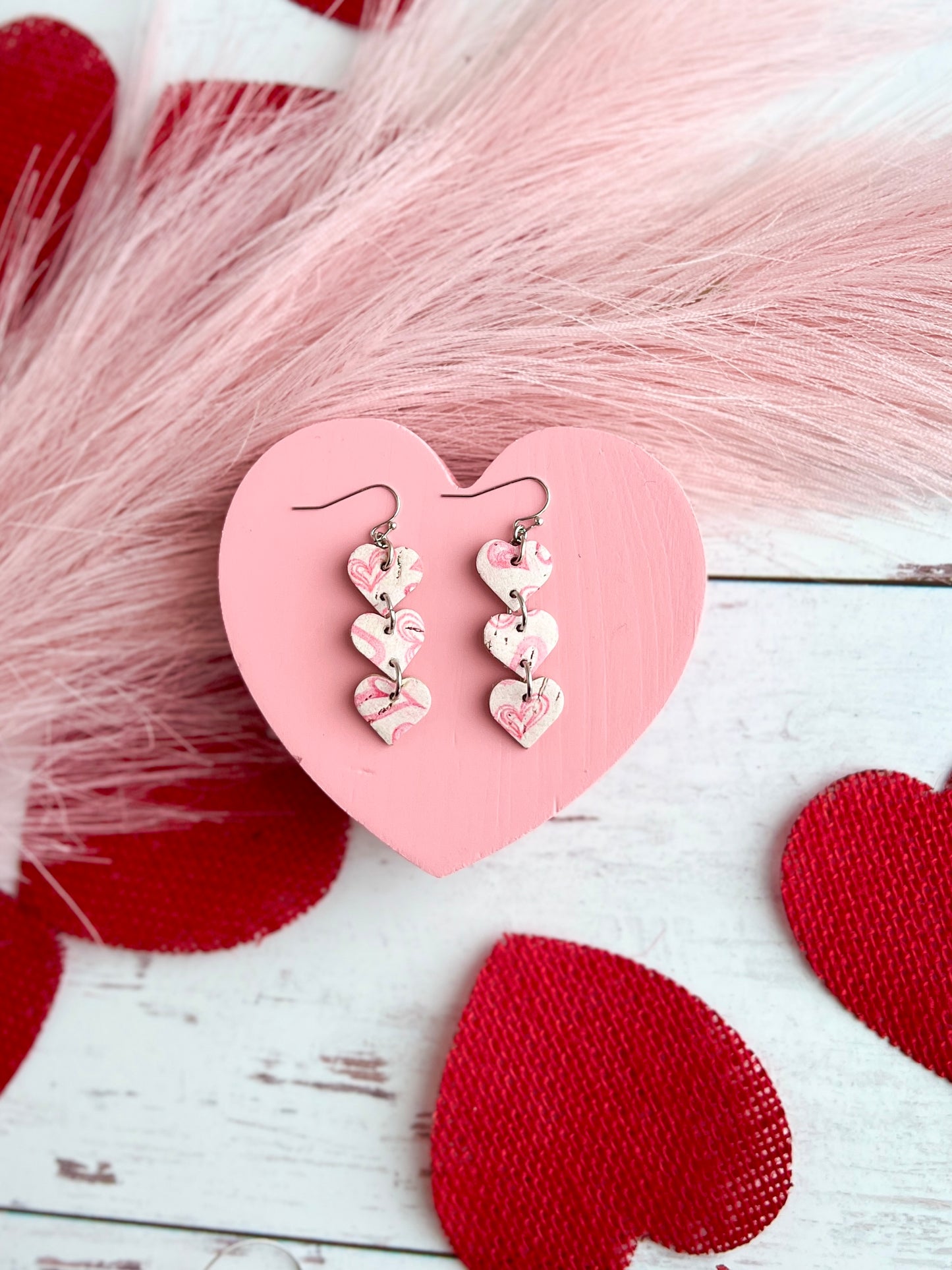 Pink Stacked Mini Hearts