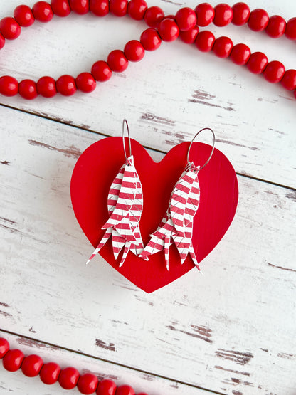 Red Stripe Mini Calamity Jane Feathers
