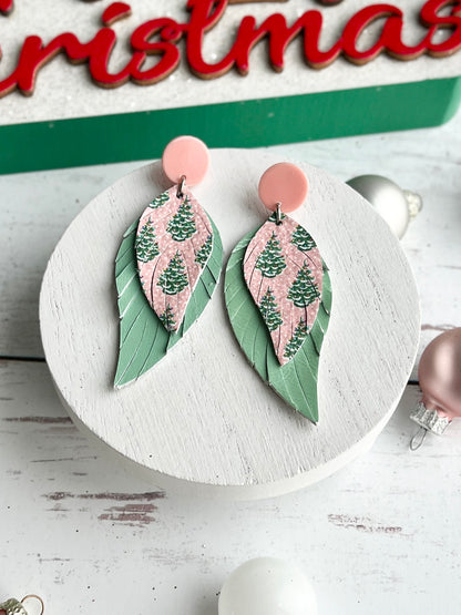 Vintage Ceramic Tree Blush/Mint Lady May Feathers