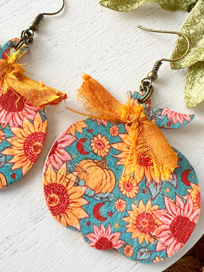 Boho Fall Sunflower Pumpkins