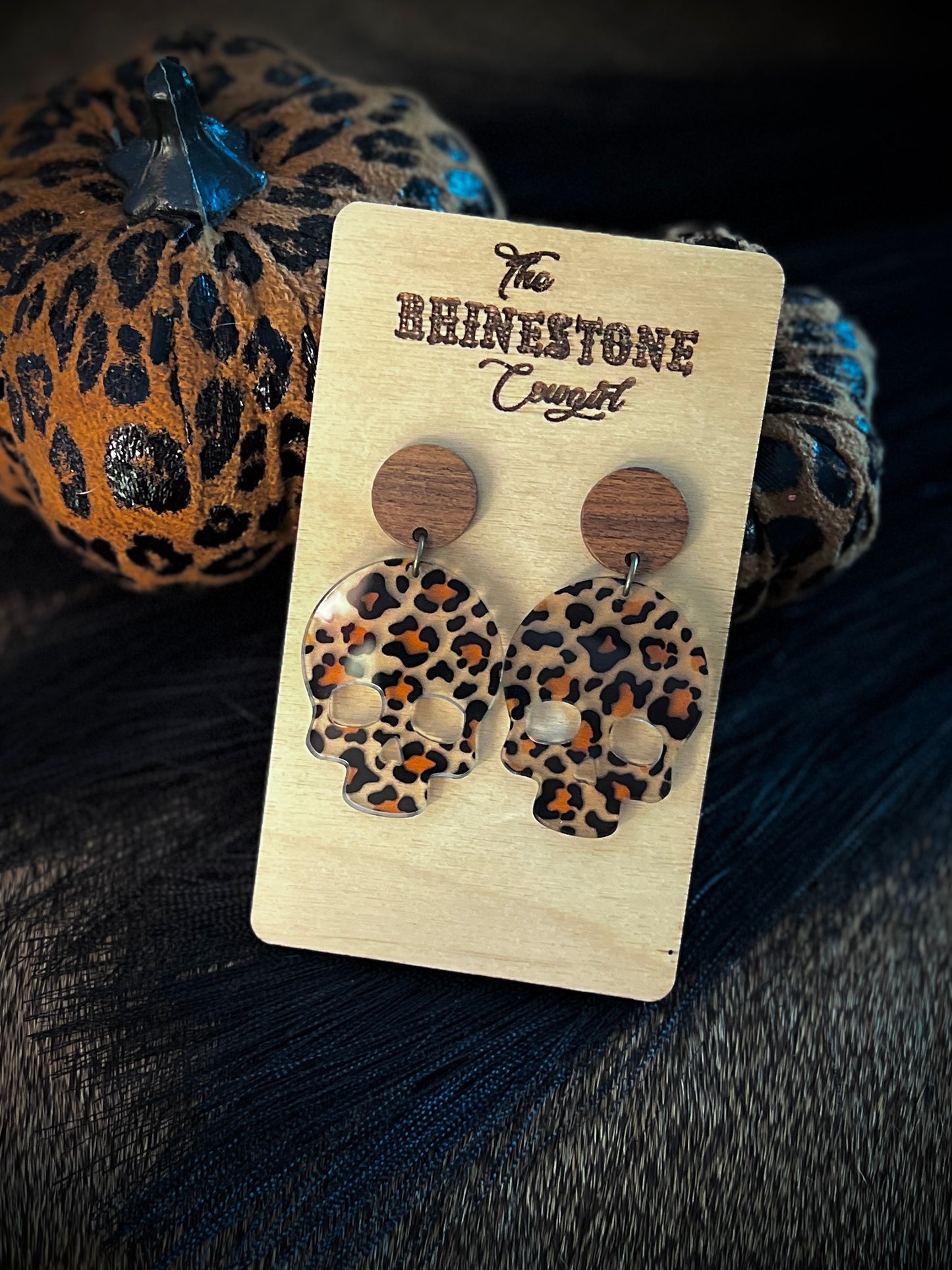 Leopard Acrylic Skulls