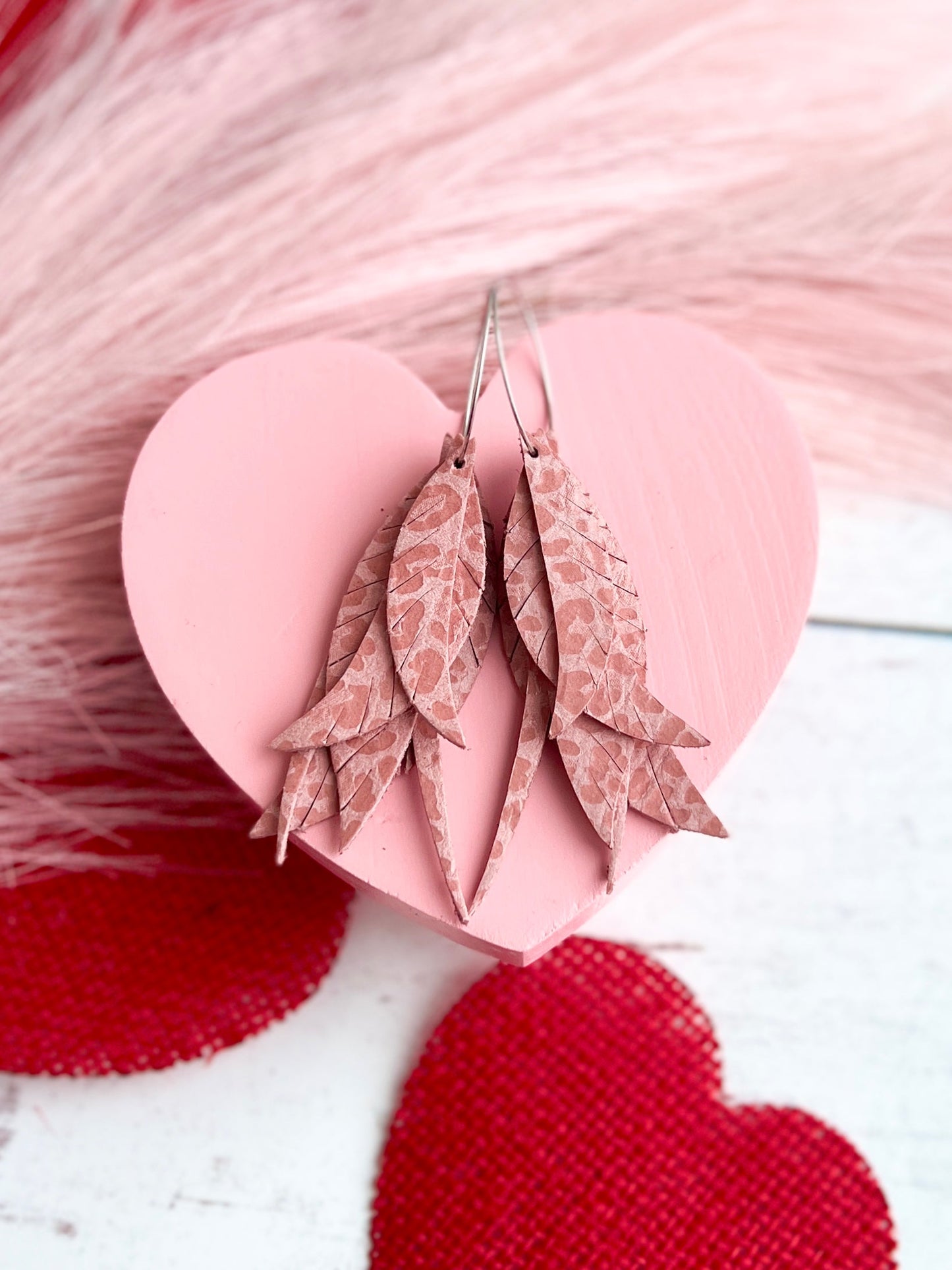Pink Glossy Leopard Mini Calamity Jane Feathers