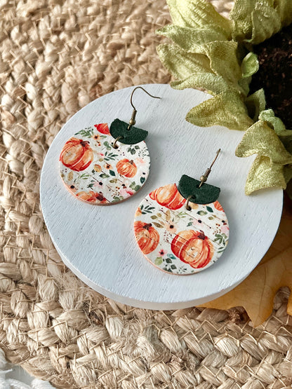 Country Floral Pumpkin Eleanore Rounds