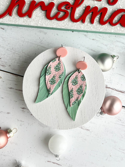 Vintage Ceramic Tree Blush/Mint Lady May Feathers