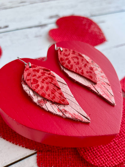 Pink and Red Mini Lady May Feathers