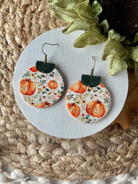 Country Floral Pumpkin Eleanore Rounds