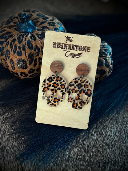 Leopard Acrylic Skulls