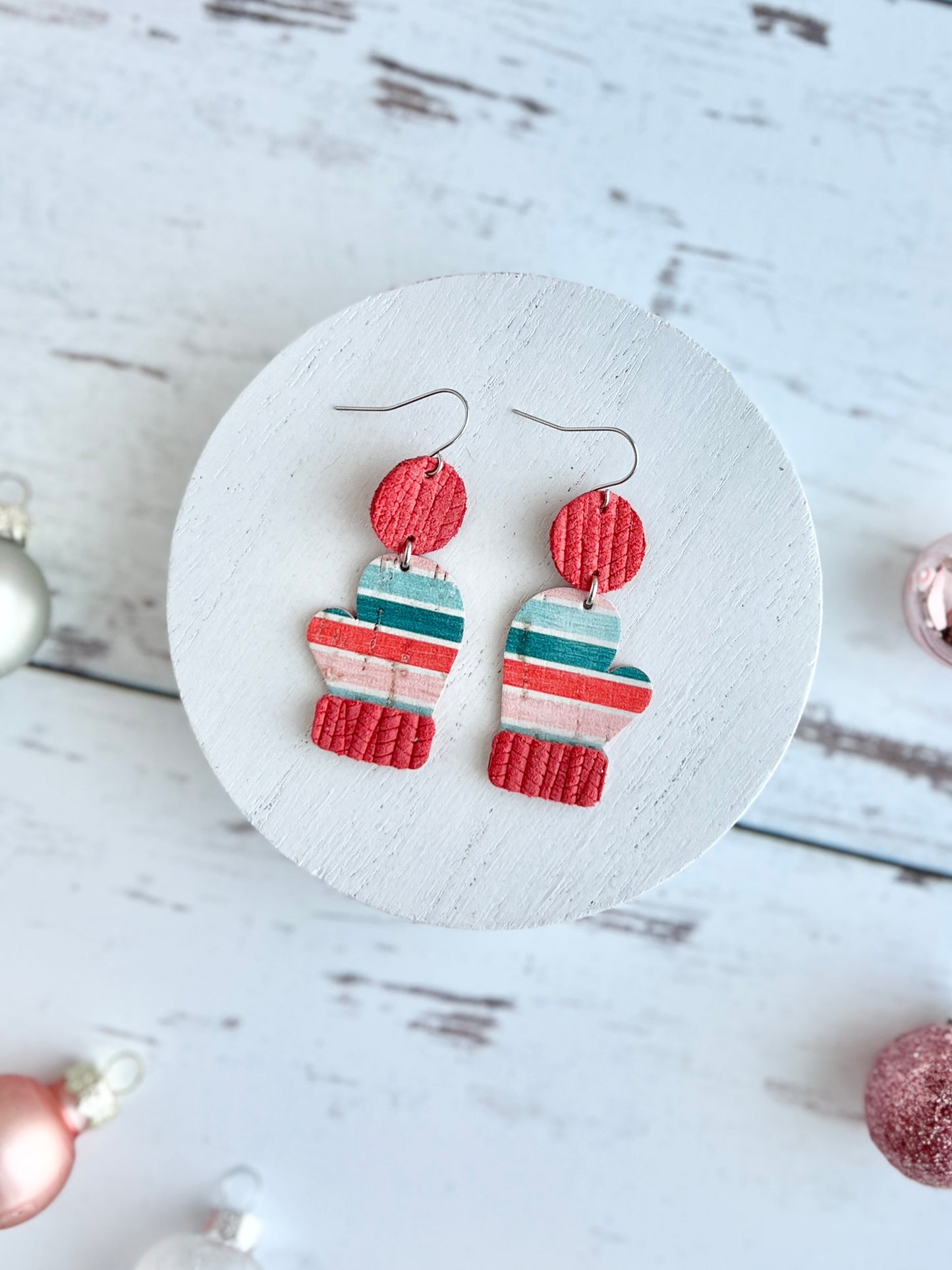 CandyCore Boho Christmas Stripe Earrings