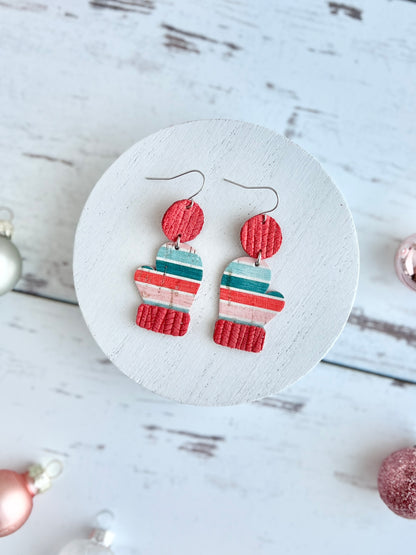 CandyCore Boho Christmas Stripe Earrings