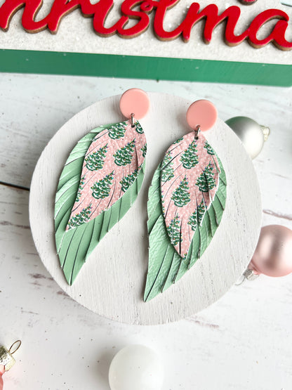 Vintage Ceramic Tree Blush/Mint Lady May Feathers