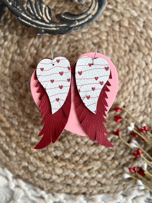 Larger Heart-on-the-Line Fringy Heart Wings
