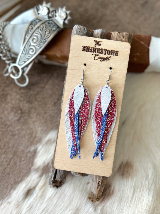 Patriotic Mustang Sally feathers