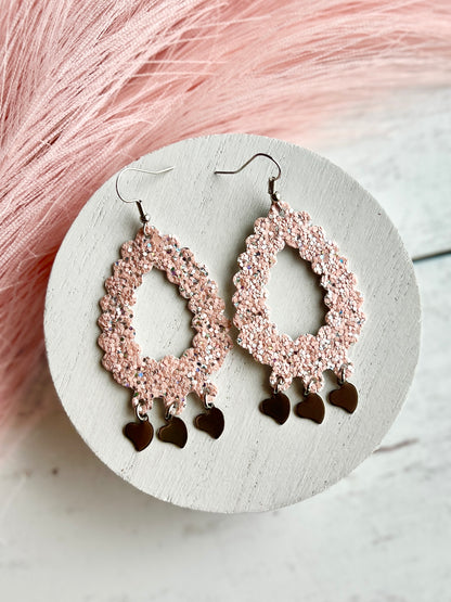 Ballet Pink Glitter Missy Kitty Teardrops