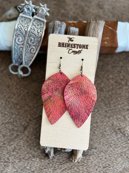 Red Metallic Cimarron feathers