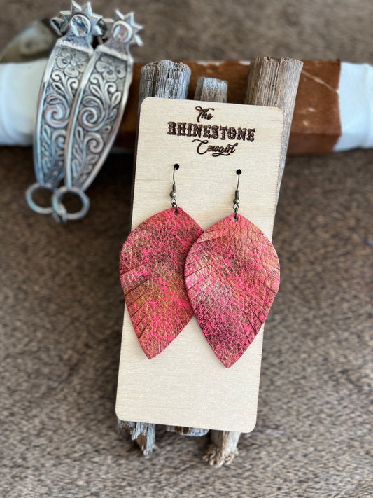 Red Metallic Cimarron feathers