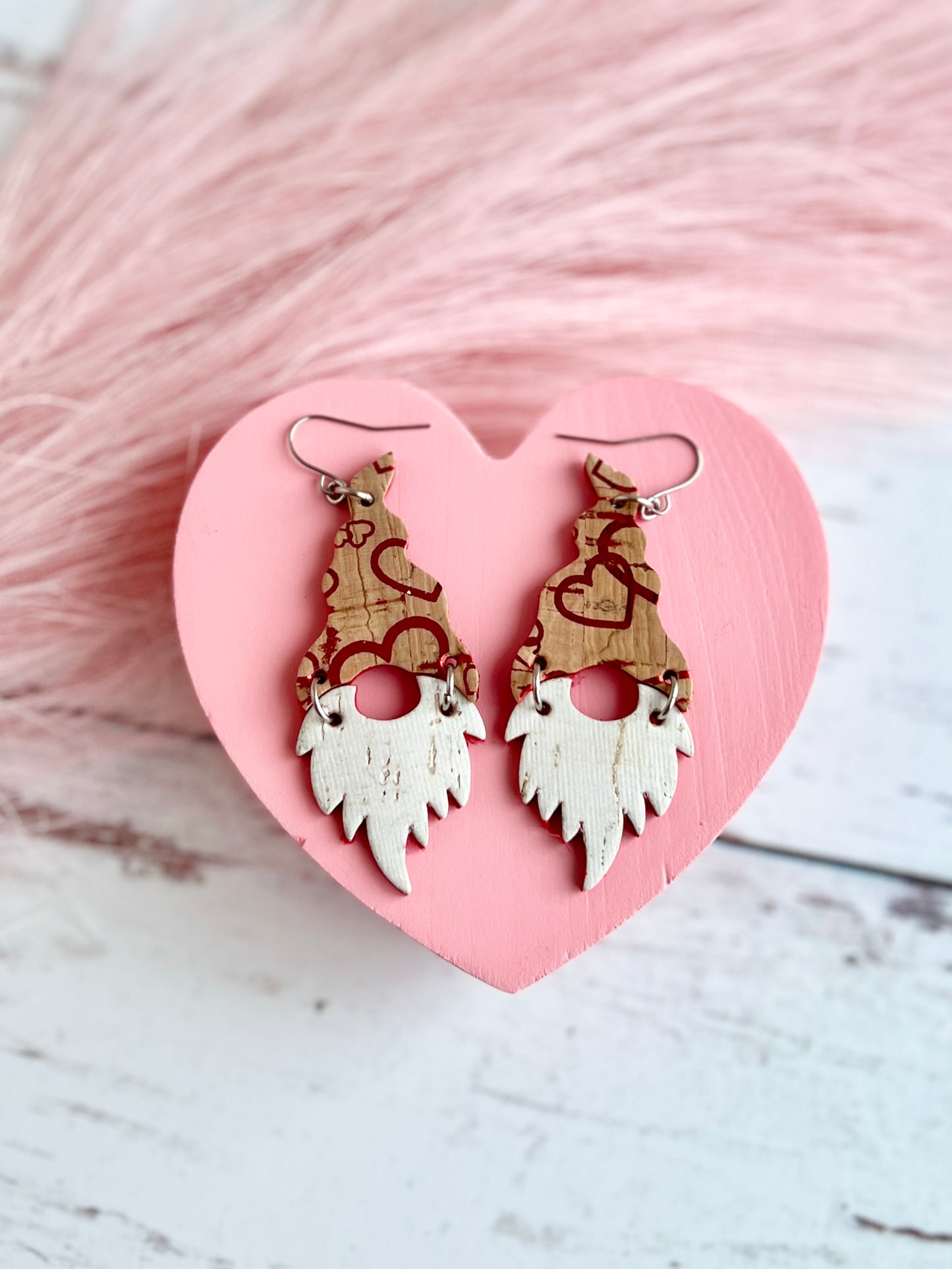 Natural Gnomes with Red Metallic Hearts