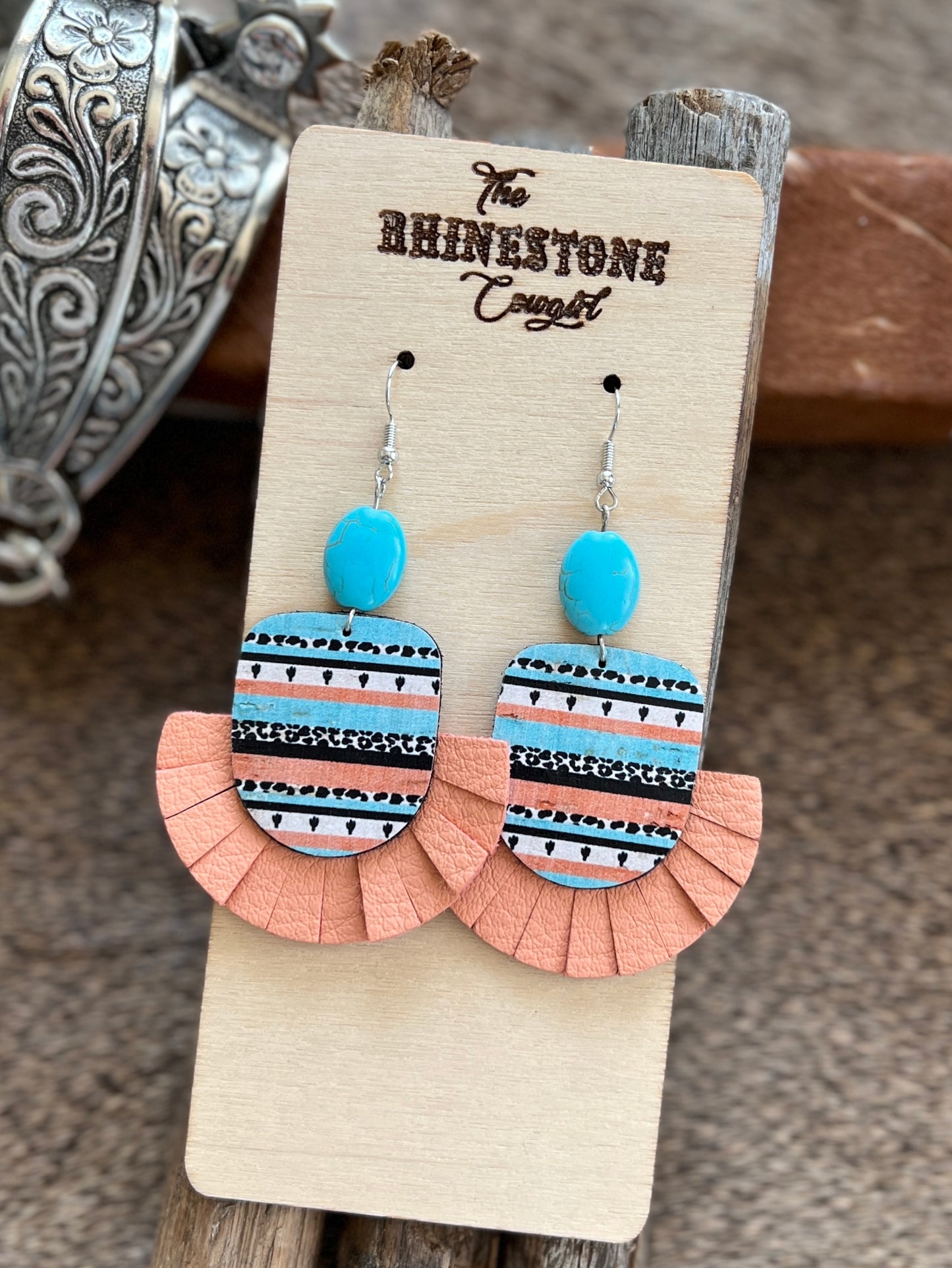Southwest Serape Square Dance Dangles
