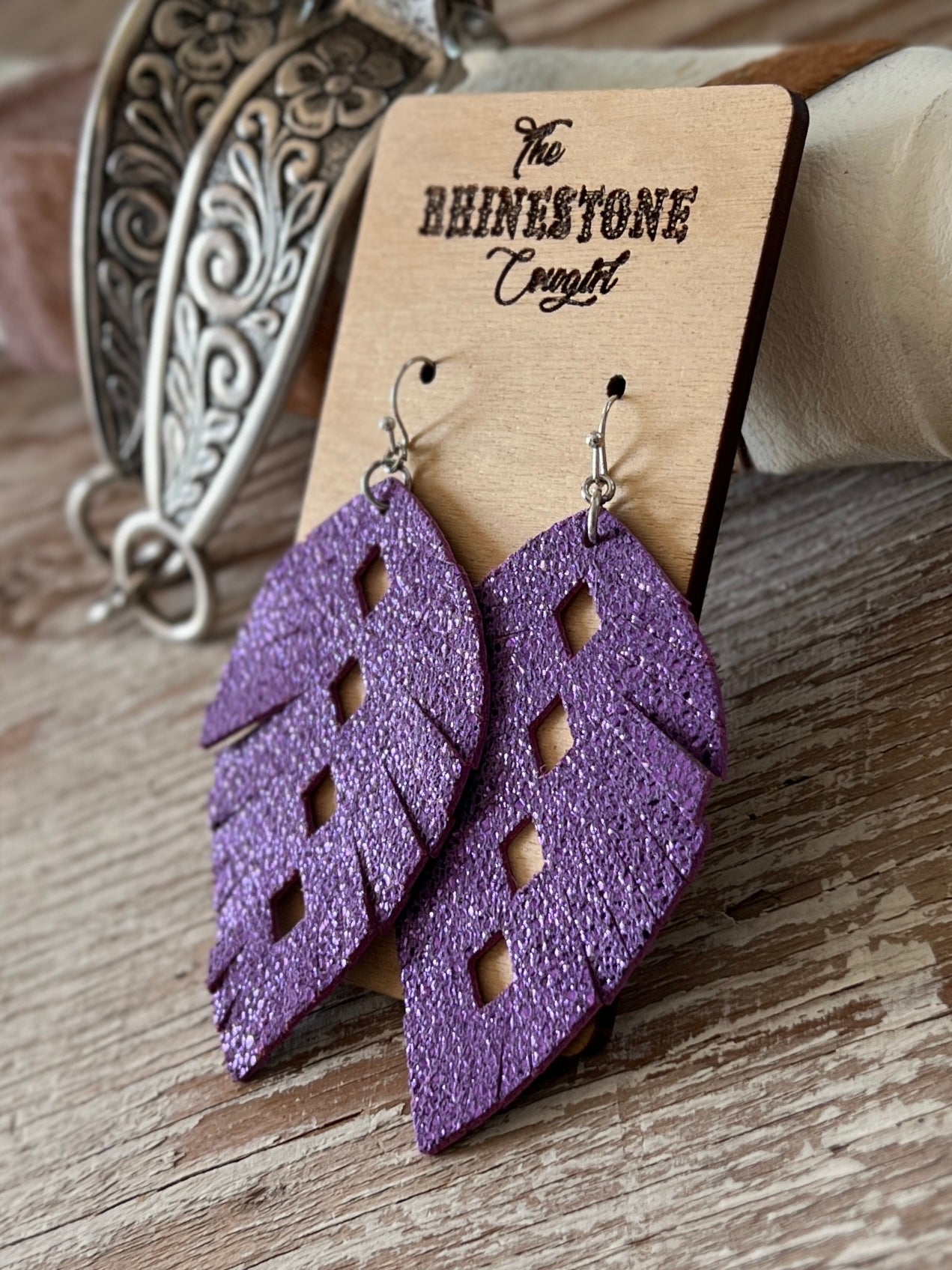 Purple Sparkle Cattle Kate Feathers