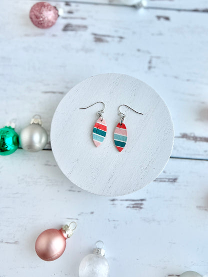CandyCore Boho Christmas Stripe Earrings