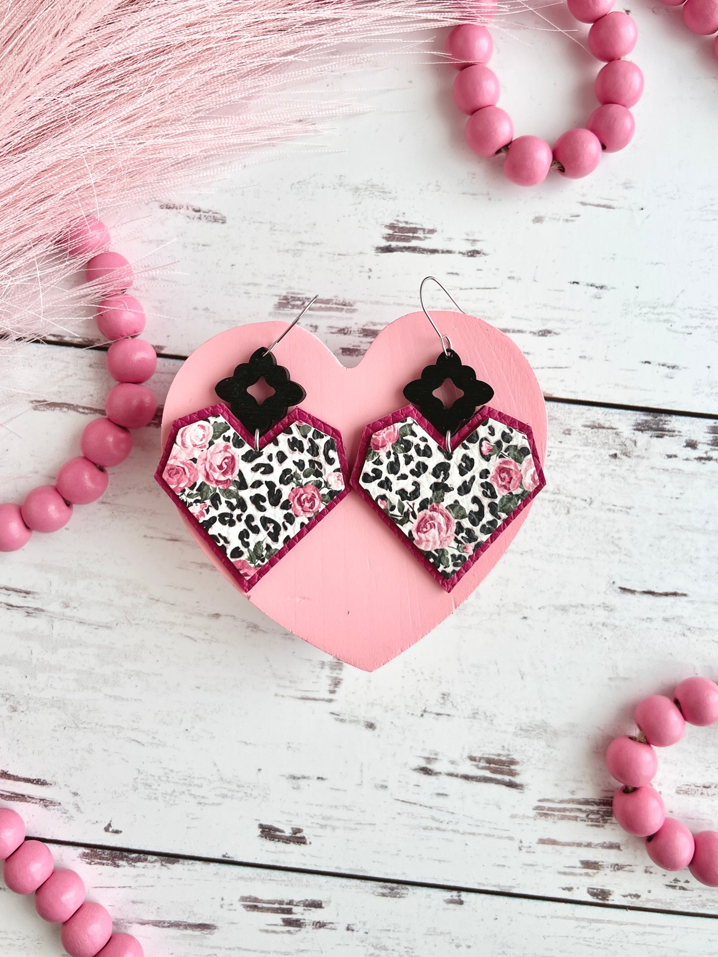 Wild Rose Geometric Hearts